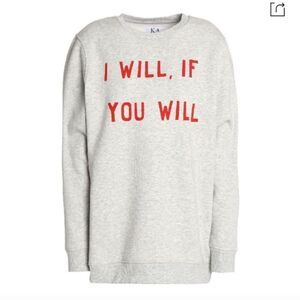 Zoe Karssen “I will if you will” sweatshirt top size S
